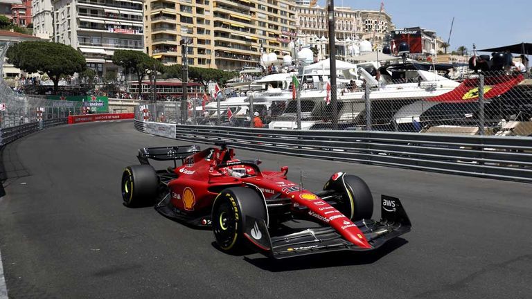 Charles Leclerc in Monaco.