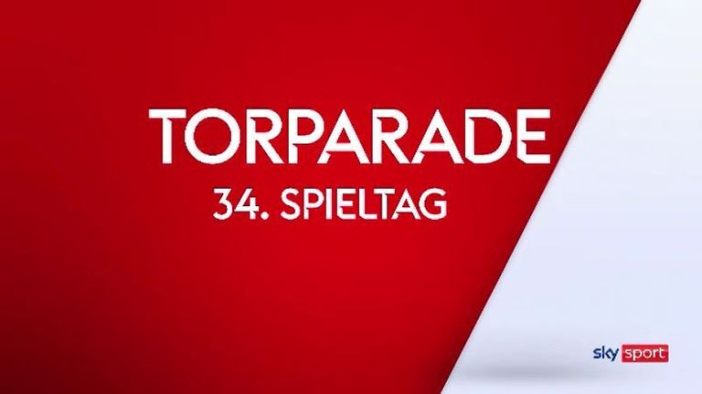 Die Torparade zum 34. Spieltag.