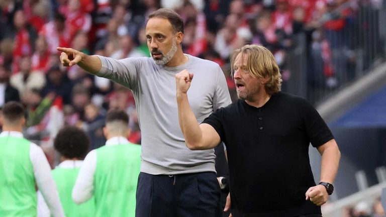 Die Zukunft von Trainer Pellegrino Matarazzo (li.) und Sportdirektor Sven Mislintat beim VfB Stuttgart ist offen.