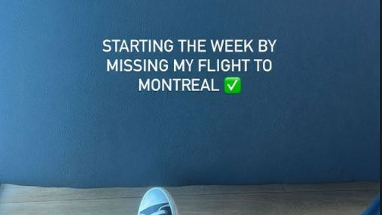 Charles Leclerc verpasst seinen Flug nach Kanada  - Quelle: Instagram/Charles Leclerc.