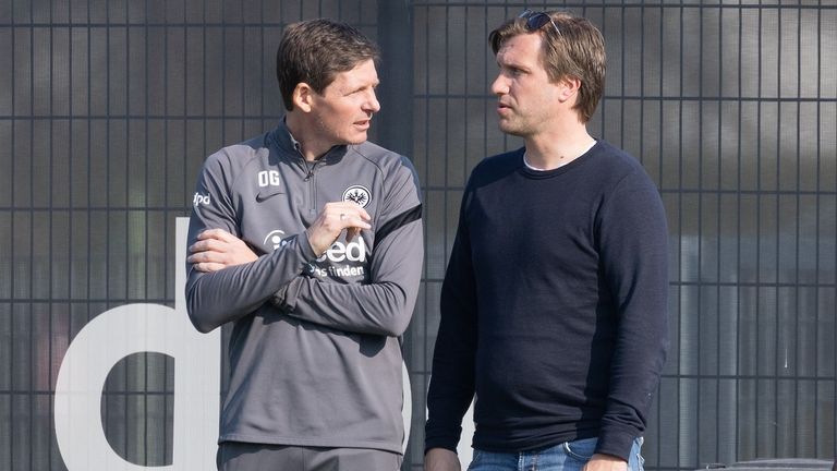 Trainer Oliver Glasner und Sportvorstand Markus Krösche basteln am neuen SGE-Kader für die Champions-League-Saison.