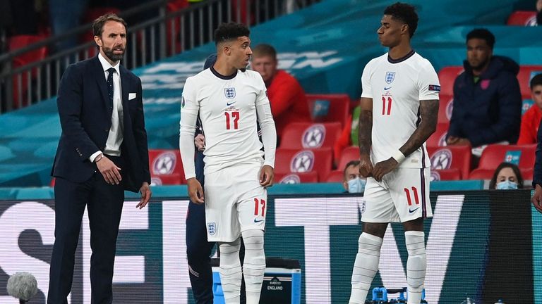 Jadon Sancho und Marcus Rashford droht nach den letzten Aussagen von Englands Nationaltrainer Gareth Southgate das WM-Aus. 