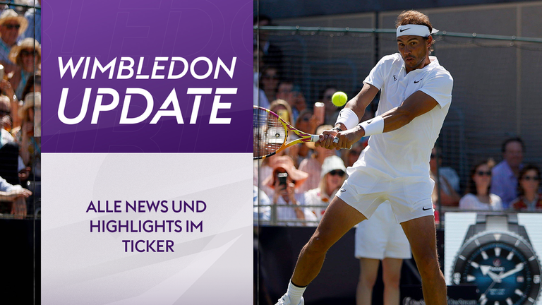 Rafael Nadal schlägt an Tag 2 in Wimbledon auf.
