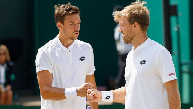 Andreas Mies (l.) und Kevin Krawietz stehen erstmals im Wimbledon-Viertelfinale.