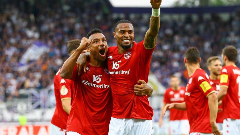 FSV Mainz 05 secure a place in the second round of the cup with a win at Erzgebirge Aue.