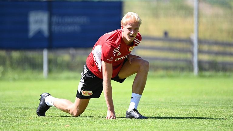 Morten Thorsby war bereits beim Training der Unioner am Start. 