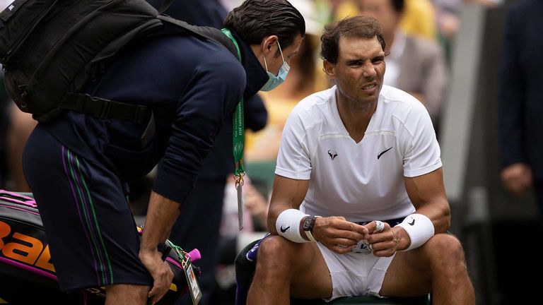 Rafael Nadal spielte das Match gegen Taylor Fritz trotz großer Schmerzen zu Ende.