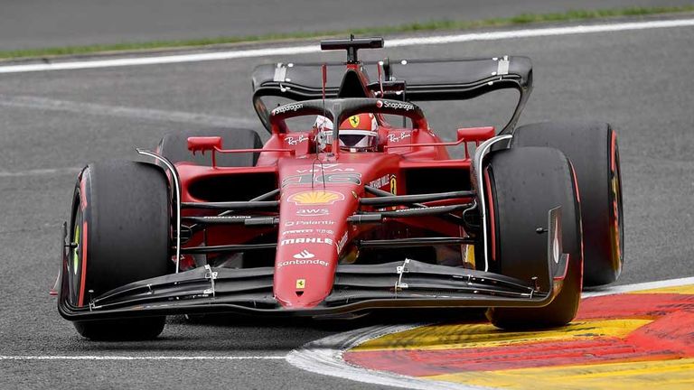 Charles Leclerc (Ferrari) in Spa-Francorchamps.