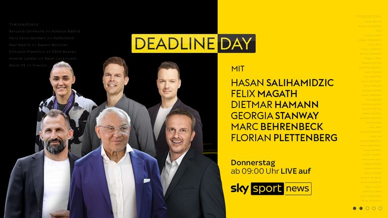 Der Deadline Day ab 9:00 Uhr auf Sky Sport News.