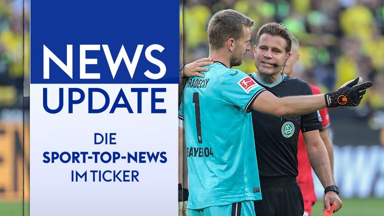Leverkusens Lukas Hradecky wird nach seiner kuriosen Roten Karte für ein Spiel gesperrt.