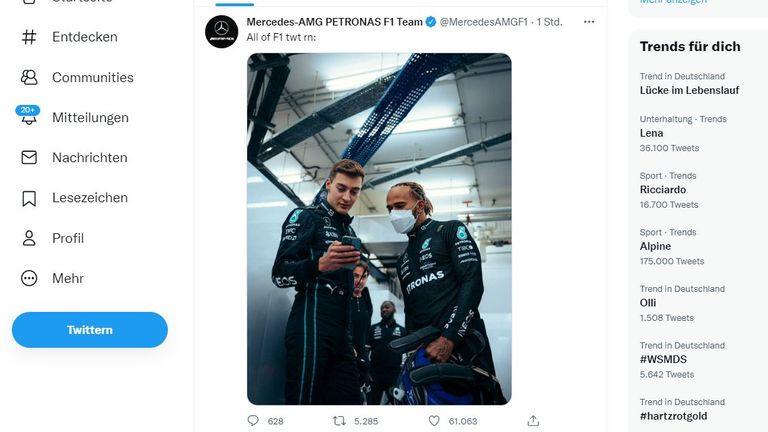 Mercedes reagiert auf Alpine-Chaos - Quelle: Twitter/Mercedes.