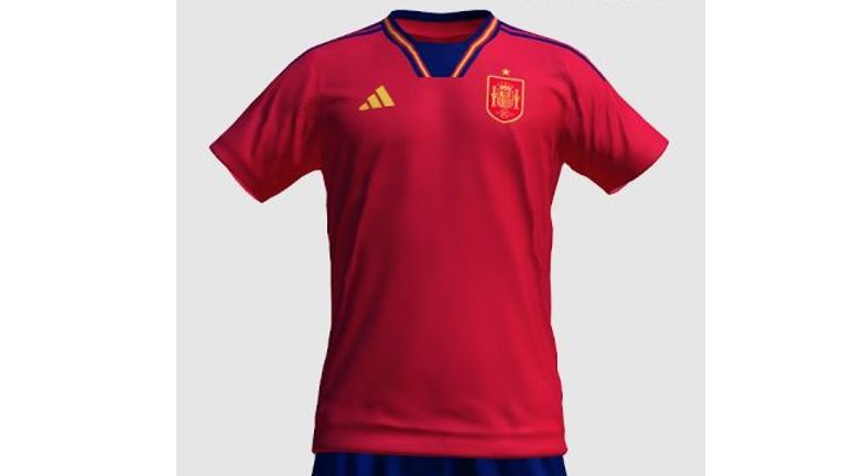 SPANIEN (Heim): Das spanische Heimtrikot wird offenbar sehr schlicht gehalten. Zudem wird das Logo des spanischen Fußballverbandes neu sein (Quelle: footyheadlines.com).