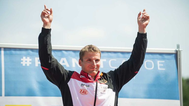 Tom Liebscher holt mit dem deutschen Kajak-Vierer den EM-Titel bei den European Championships.