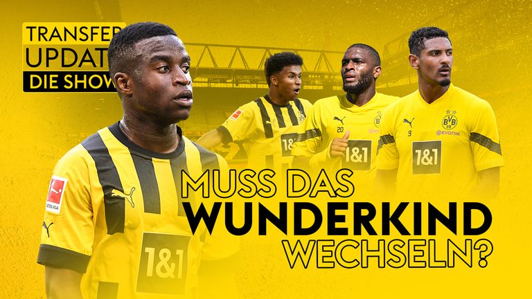 Heute in &#39;&#39;Transfer Update - die Show&#39;&#39;:  Muss Moukoko Dortmund jetzt verlassen? Droht Lewandowski das Tribünen-Desaster?