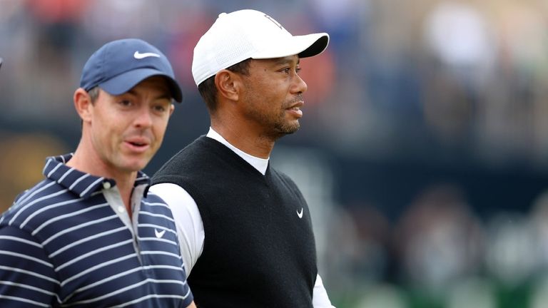 Rory McIlroy (links) und Tiger Woods sind unter die Unternehmer gegangen.