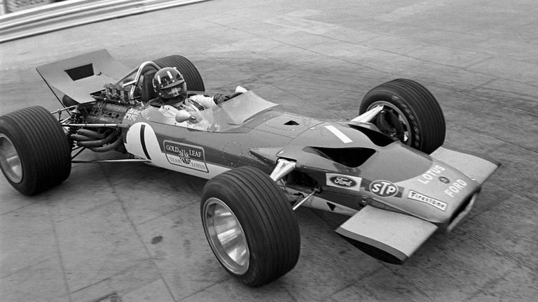 Großbritannien GP 1969: Graham Hill im Lotus 49B.