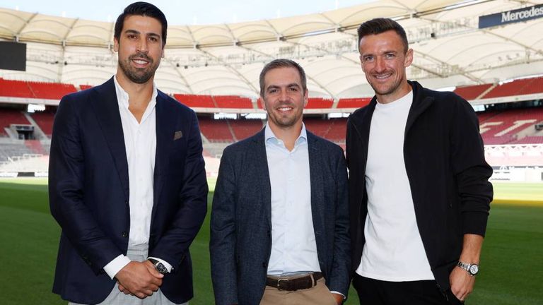 Sami Khedira (v.l.), Philipp Lahm und Christian Gentner sind zurück beim VfB Stuttgart.
