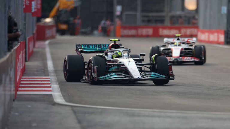 Lewis Hamilton (Mercedes) in Singapur.