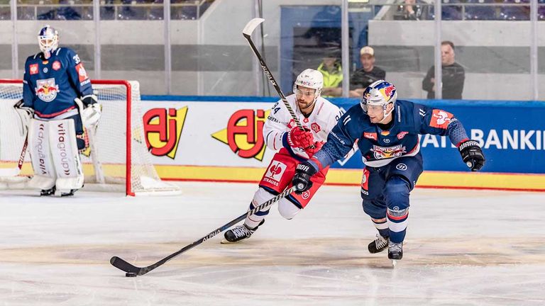 Der EHC Red Bull München besiegt Rapperswil Jona-Lakers in der Champions League.