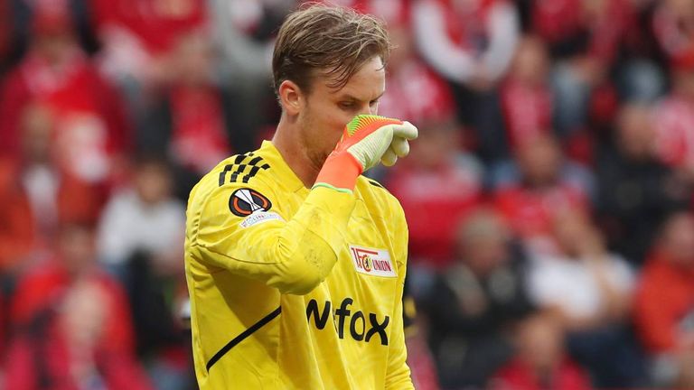 Machte beim Gegentor nicht die beste Figur: Frederik Rönnow musste mit Union die zweite Niederlage im zweiten Europa-League-Spiel hinnehmen.