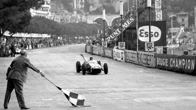 Monaco GP 1960: Sir Stirling Moss im Lotus.