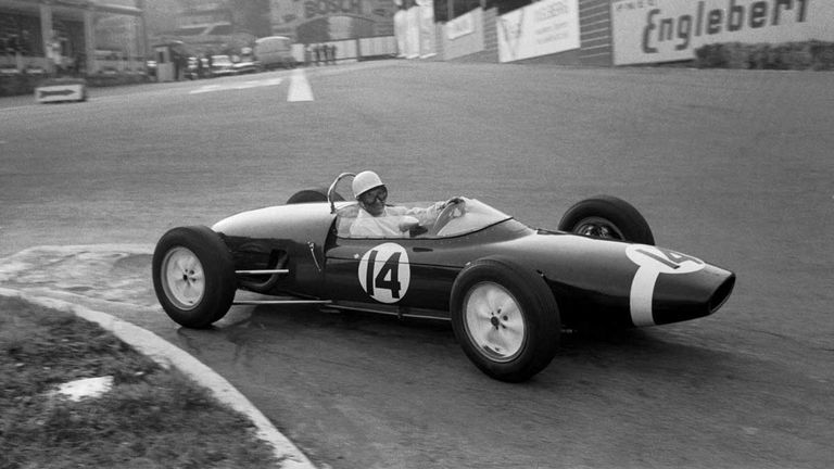 Großbritannien GP 1961: Sir Stirling Moss im Lotus 18/21.