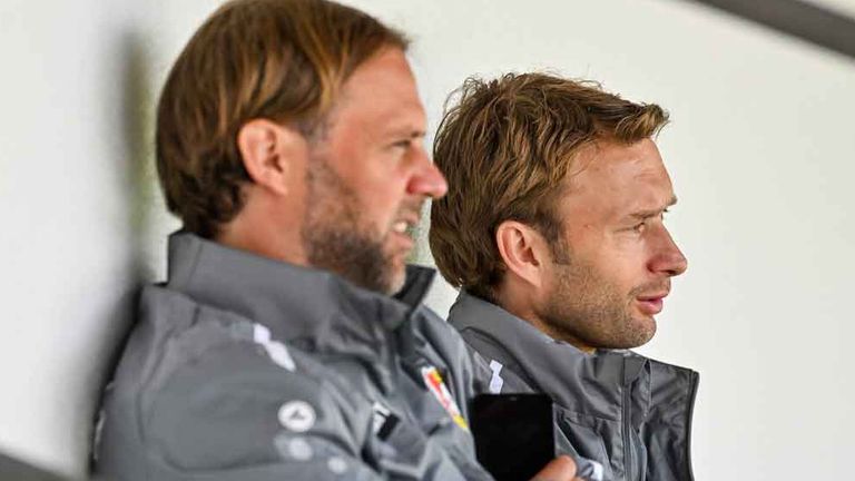 Tim Steidten (l.,) ist bei Bayer Leverkusen Manager, Simon Rolfes (r.) ist Geschäftsführer Sport.
