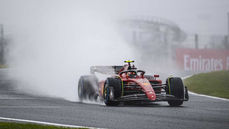 Carlos Sainz (Ferrari) in Suzuka.