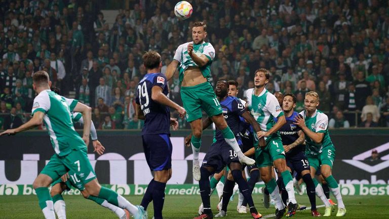Niclas Füllkrug erzielt das goldene Tor gegen Hertha BSC.