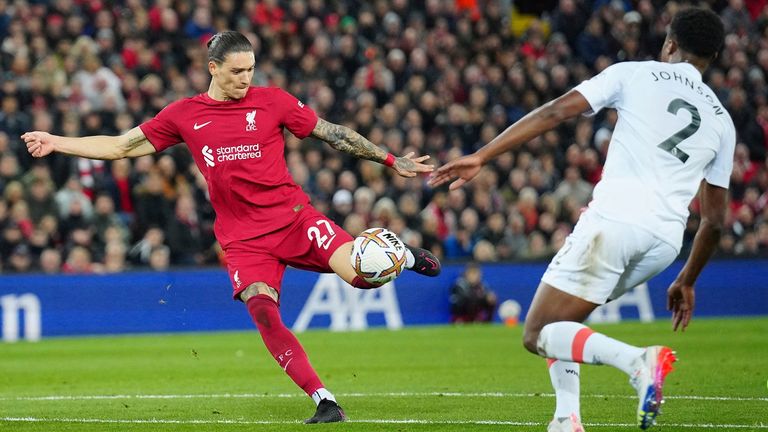Darwin Nunez erzielte das entscheidende 1:0 für den FC Liverpool.