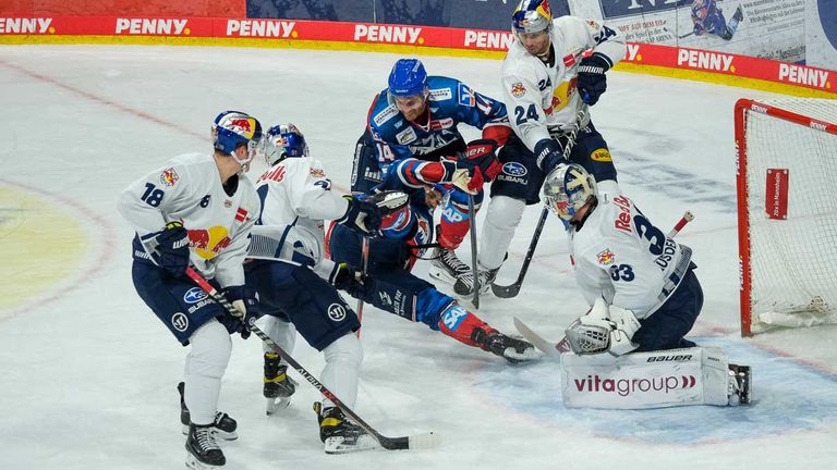 Die Adler Mannheim gewinnen das DEL-Topspiel gegen Red Bull München.