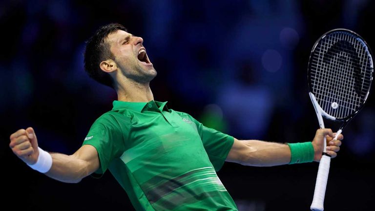 Novak Djokovic steht im Halbfinale des ATP Finals.
