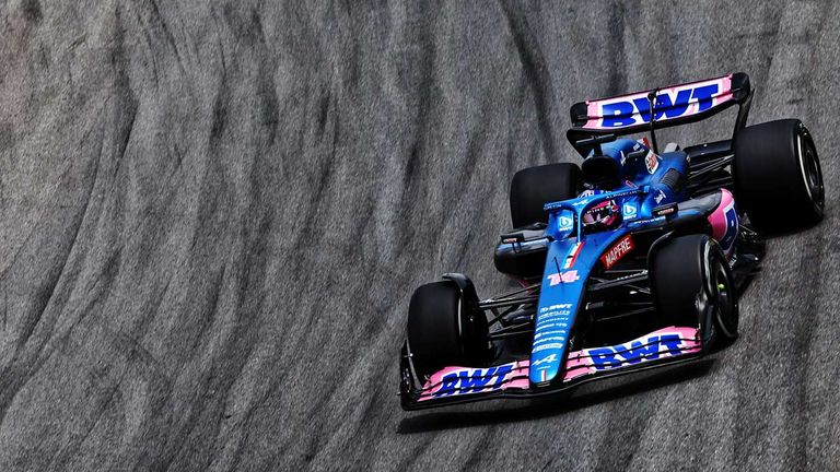 Fernando Alonso (Alpine) in Sao Paulo.