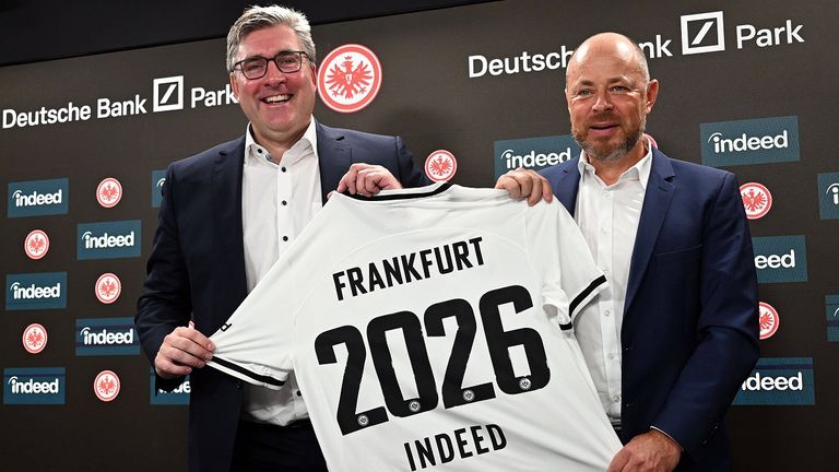 Eintracht Frankfurt und Indeed haben ihre Partnerschaft verlängert.
