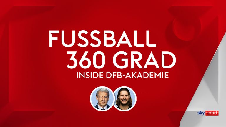 Inside DFB-Akademie: In &#39;&#39;Fußball 360 Grad&#39;&#39; beleuchten die Sky Moderatoren im Studio Themen um den DFB.