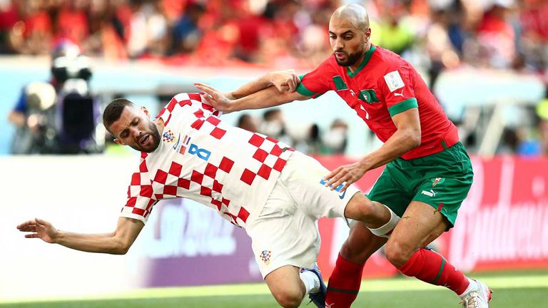 Kroatien um Superstar Mateo Kovacic (l.) kommt gegen Marokko zum WM-Auftakt nicht über ein Remis hinaus.