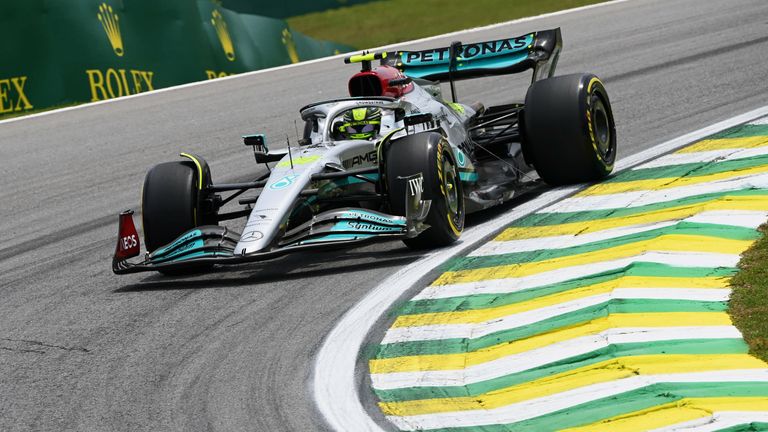 Lewis Hamilton (Mercedes) in Sao Paulo.
