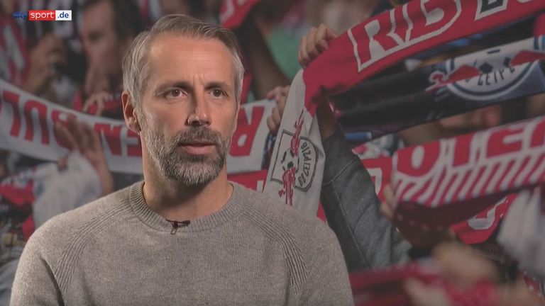 Leipzig-Trainer Marco Rose im Sky Interview.