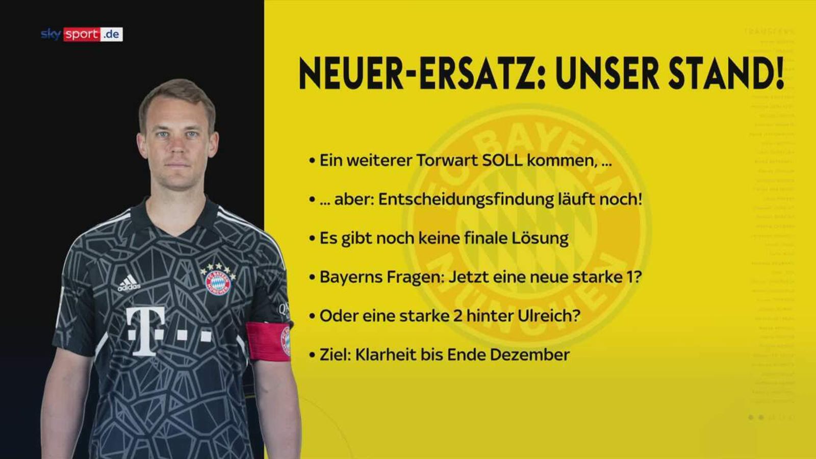 FC Bayern Transfer Das ist der aktuelle Stand zum NeuerErsatz