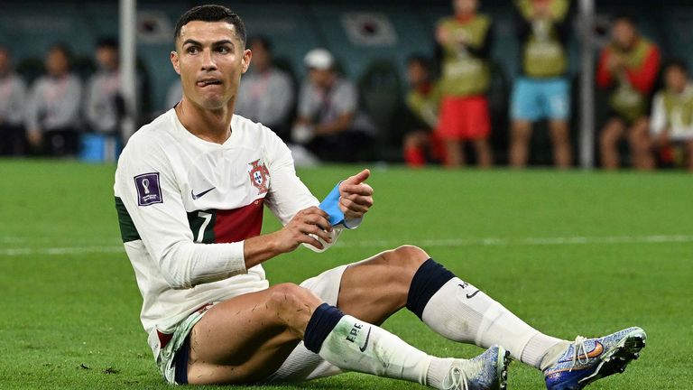 Cristiano Ronaldo wartet bei der WM in Katar noch auf einen ersten Treffer aus dem Spiel heraus. 