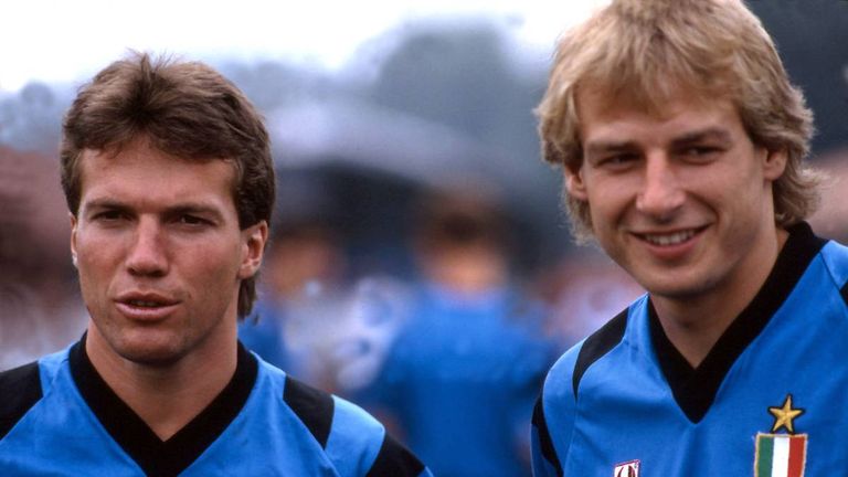 PLATZ 2: INTER MAILAND. Jürgen Klinsmann und Lothar Matthäus waren zwei der insgesamt 21 Weltmeister, die bislang von Inter kamen. 