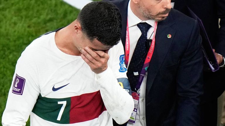 Cristiano Ronaldo scheitert mit Portugal überraschend im Viertelfinale gegen Marokko.