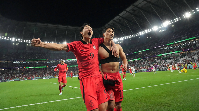 Südkorea steht bei der WM 2022 nach einem Sieg gegen Portugal im Achtelfinale.