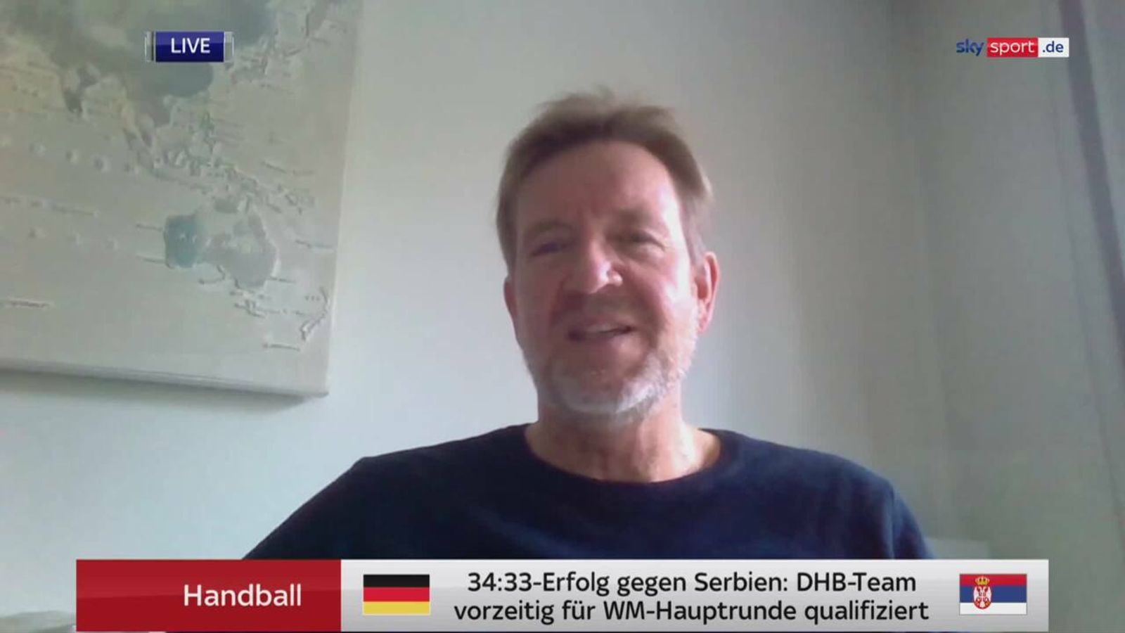 Handball WM Martin Schwalb spricht im Interview über den Sieg gegen Serbien Handball News Sky Sport