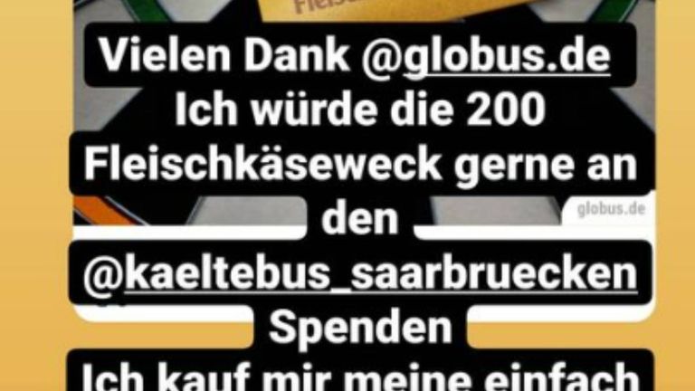 Gabriel Clemens spendete ein großzügiges Angebot für 200 gratis Fleischkäse, anstatt es selbst zu benutzen.