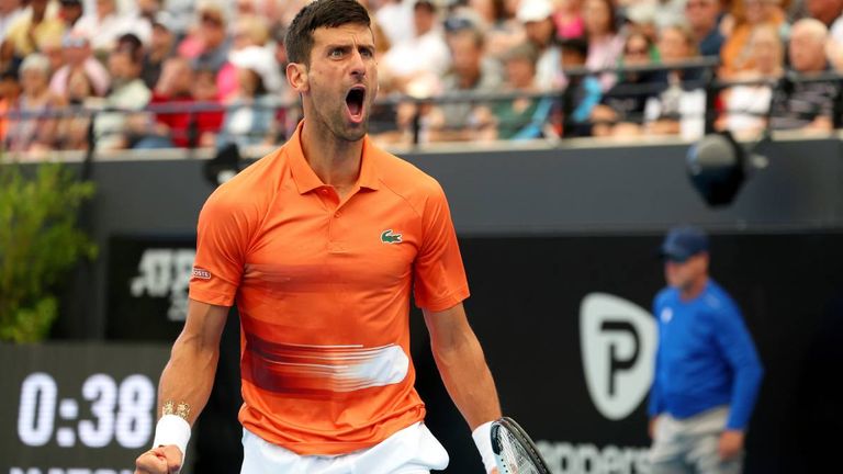 Novak Djokovic erreichte in Adelaide das Viertelfinale nach einem knappen Sieg über Quentin Halys.