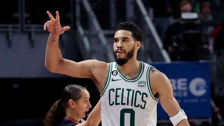Jayson Tatum führt die Boston Celtics zum Sieg über die Detroit Pistons. 