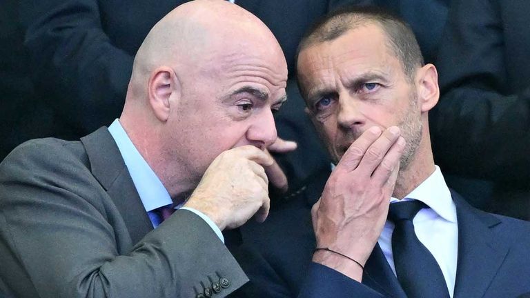 Zwischen Aleksander Ceferin (UEFA) und FIFA-Präsident Gianni Infantino gab es immer wieder Streitthemen.
