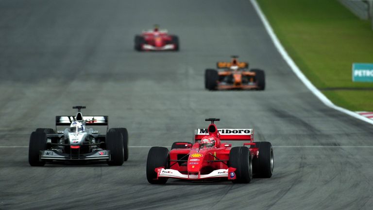 Saison 2001 | Weltmeister: Michael Schumacher (Ferrari/123 Punkte) - Vize-Weltmeister: David Coulthard (McLaren-Mercedes/65).