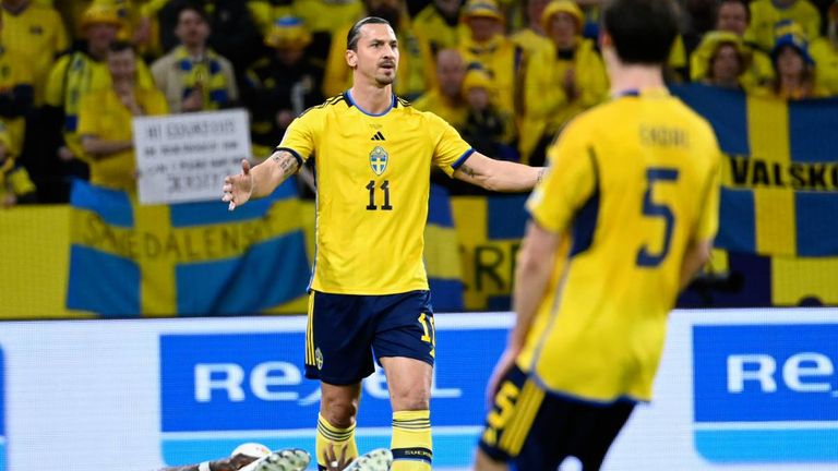 Zlatan Ibrahimovic hat mit Schweden gegen Belgien verloren.